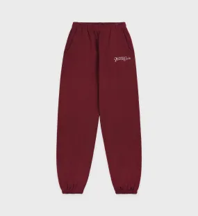 Rizzoli Tennis Sweatpant - Merlot/White