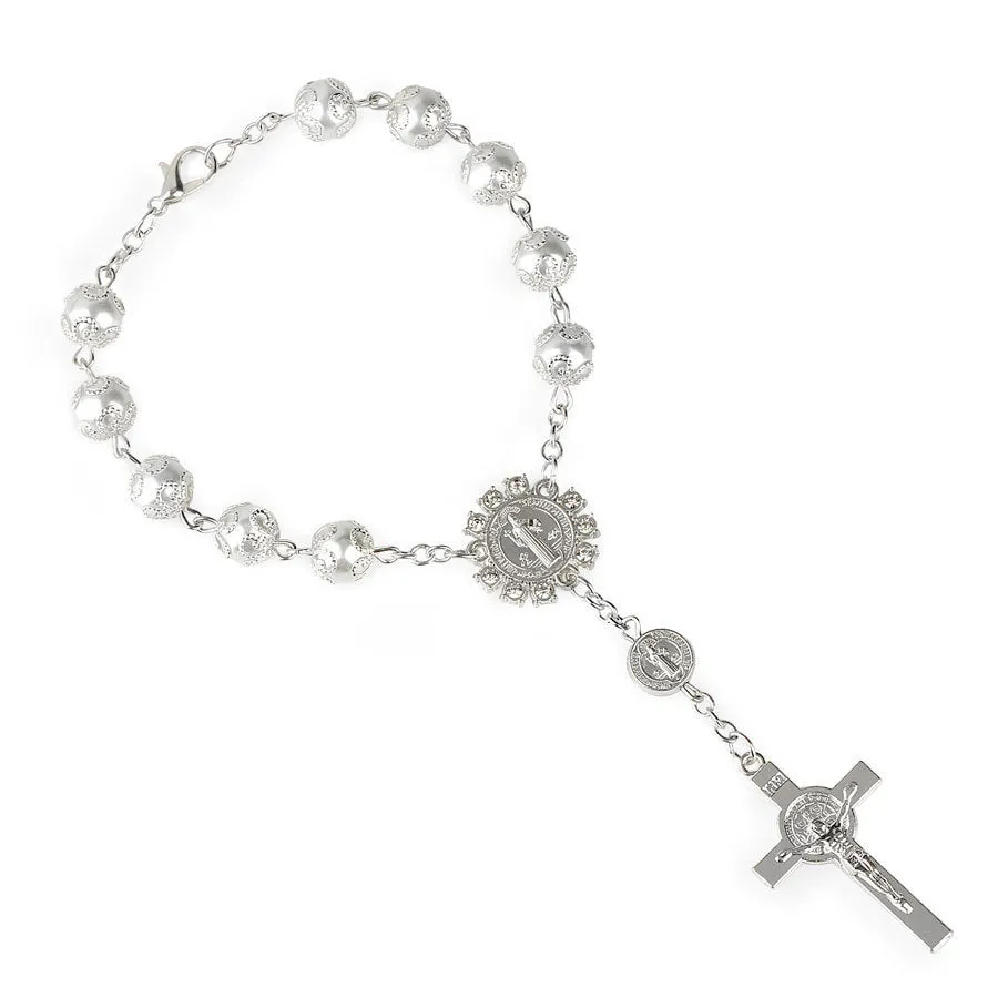 rosary bracelet lace glass imitation pearl