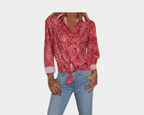 Rose Rouge Print Shirt - The Milano