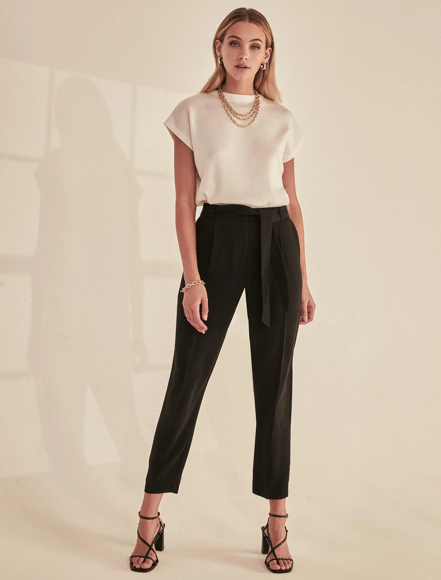 Sadie Tie Waist Slim Pants