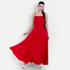 Scarlet Serenity Maxi Dress