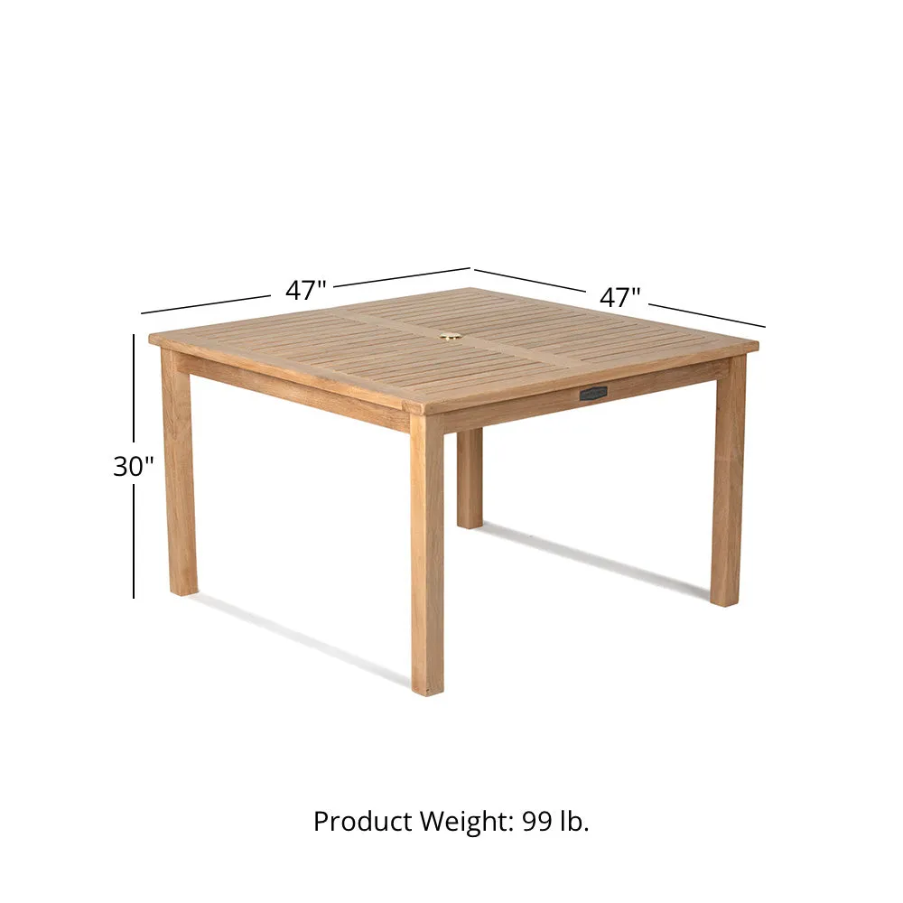 Scratch and Dent, Sandhill Grade A Teak 47" Outdoor Table