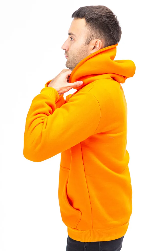 Sofa Killer warm orange men hoodie with white SK logo