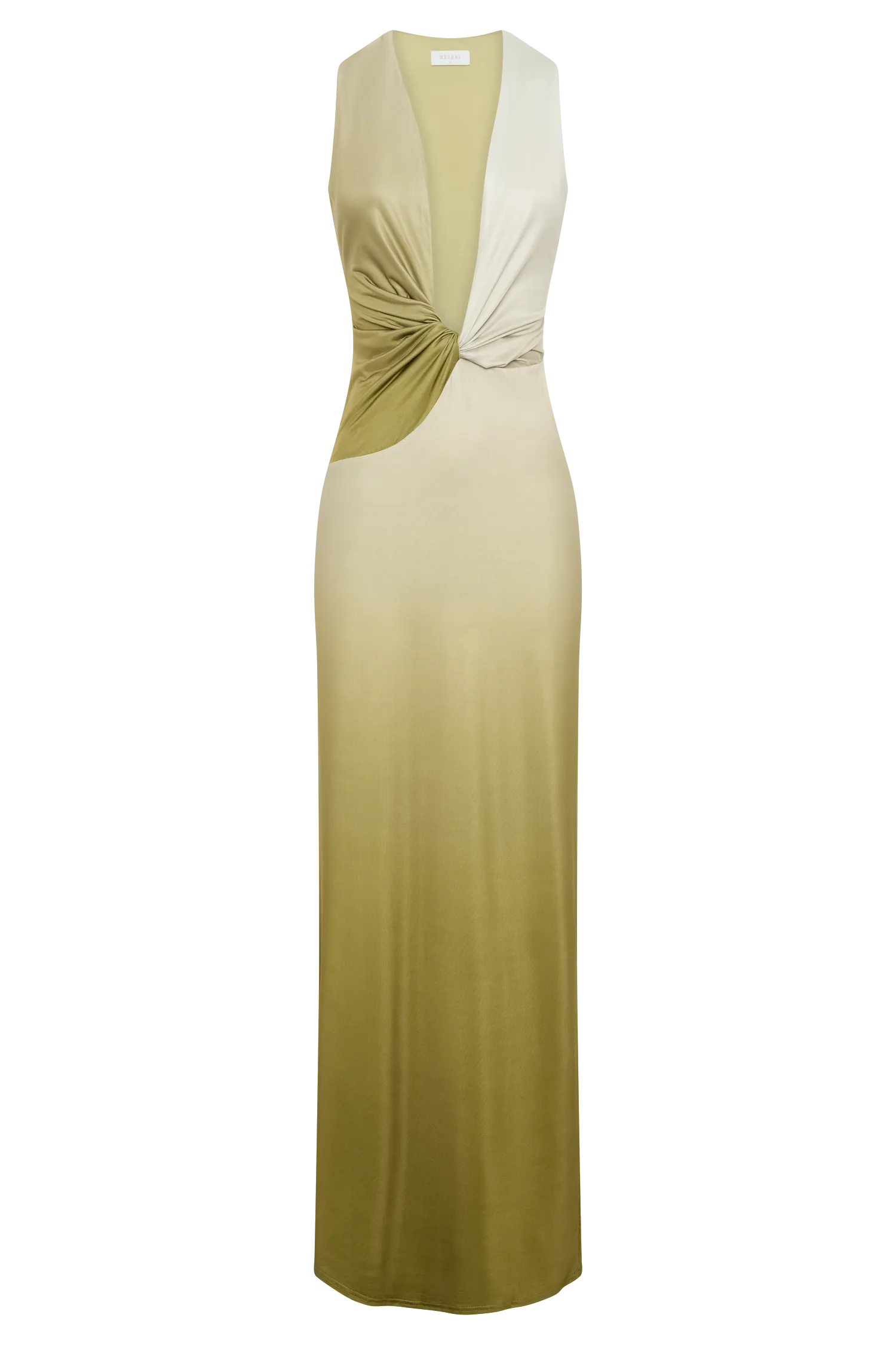 Stella Draped Slinky Maxi Dress - Ombre Vintage Olive