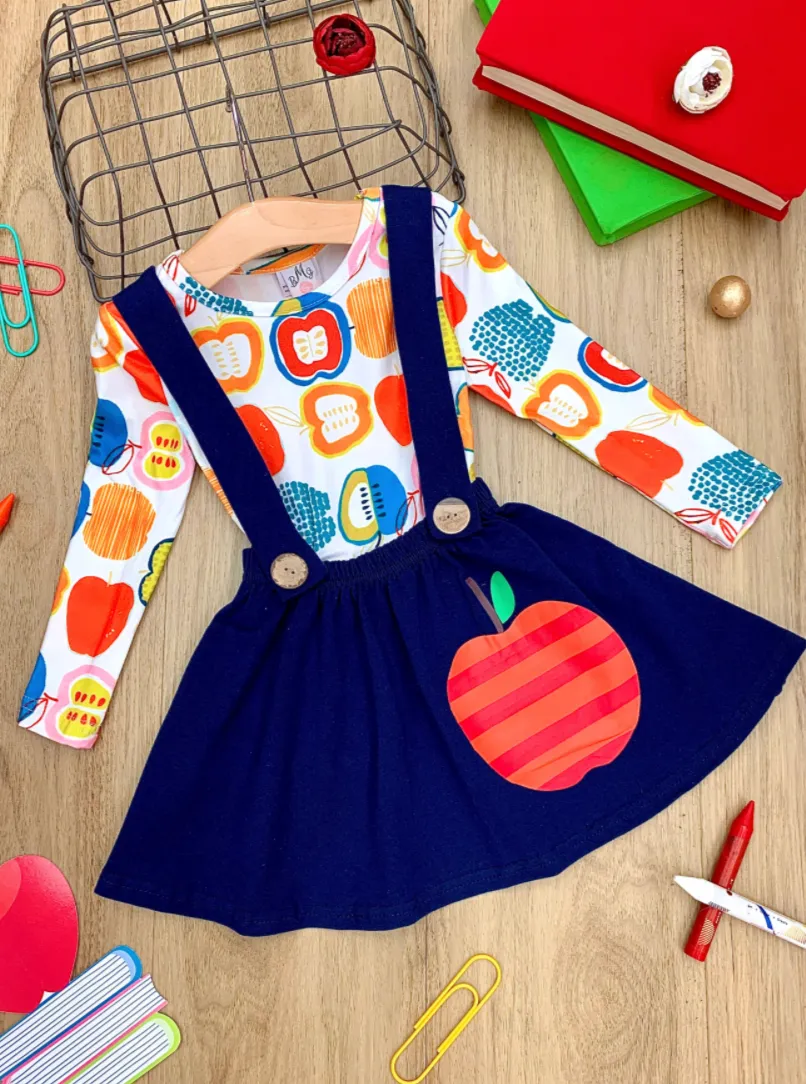 Stellar Apple Overall Skirt Set