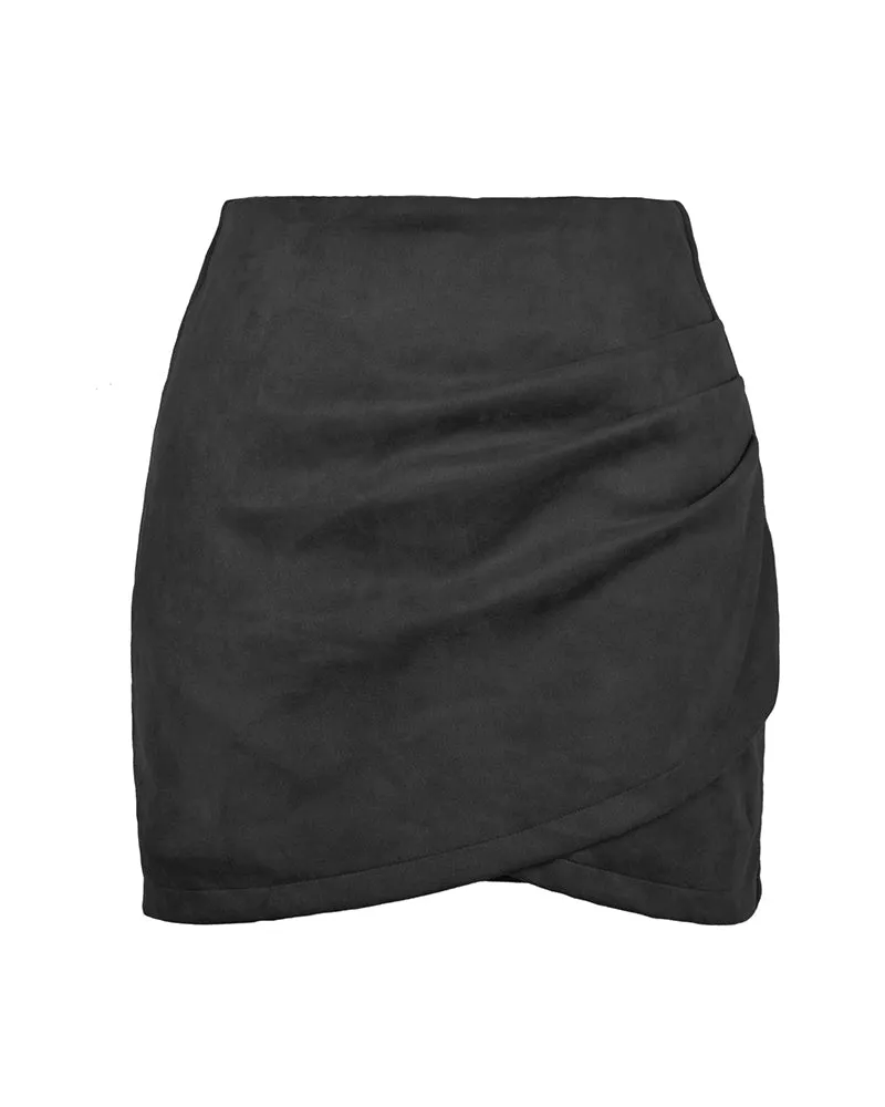 Suede Hip Skirt