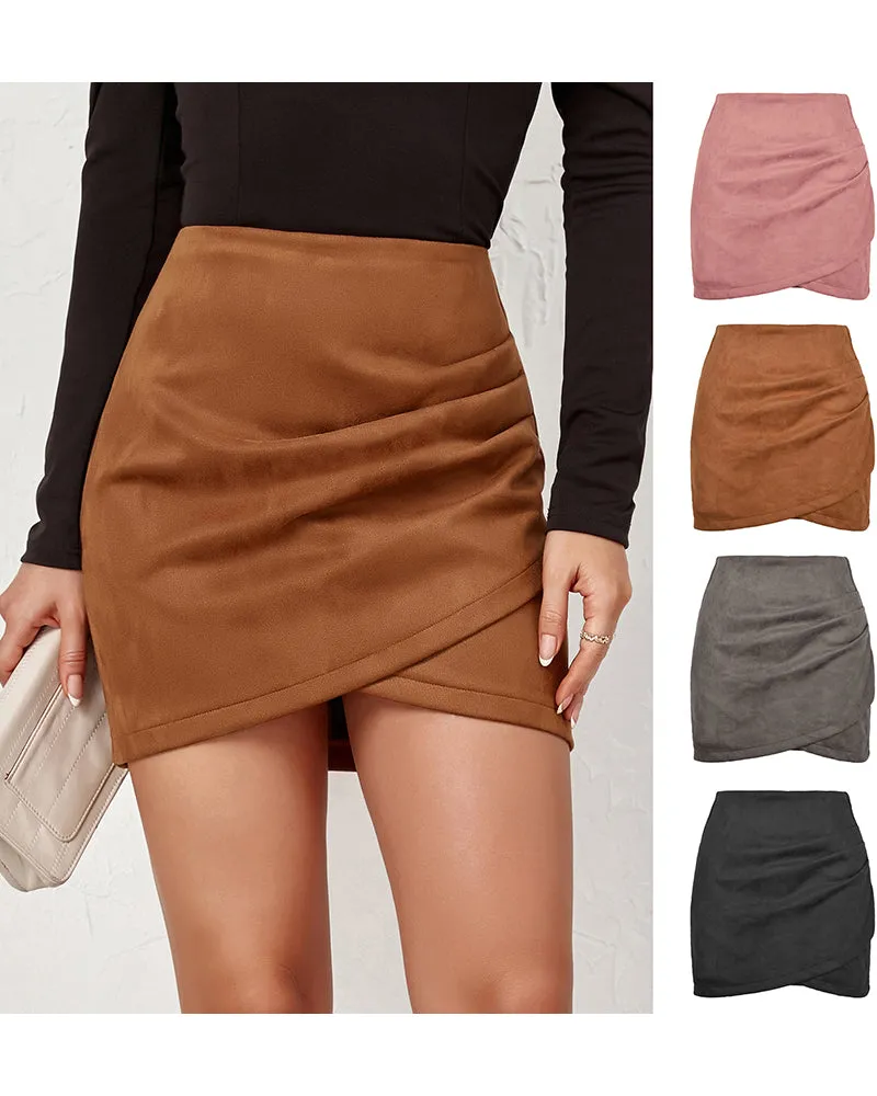 Suede Hip Skirt