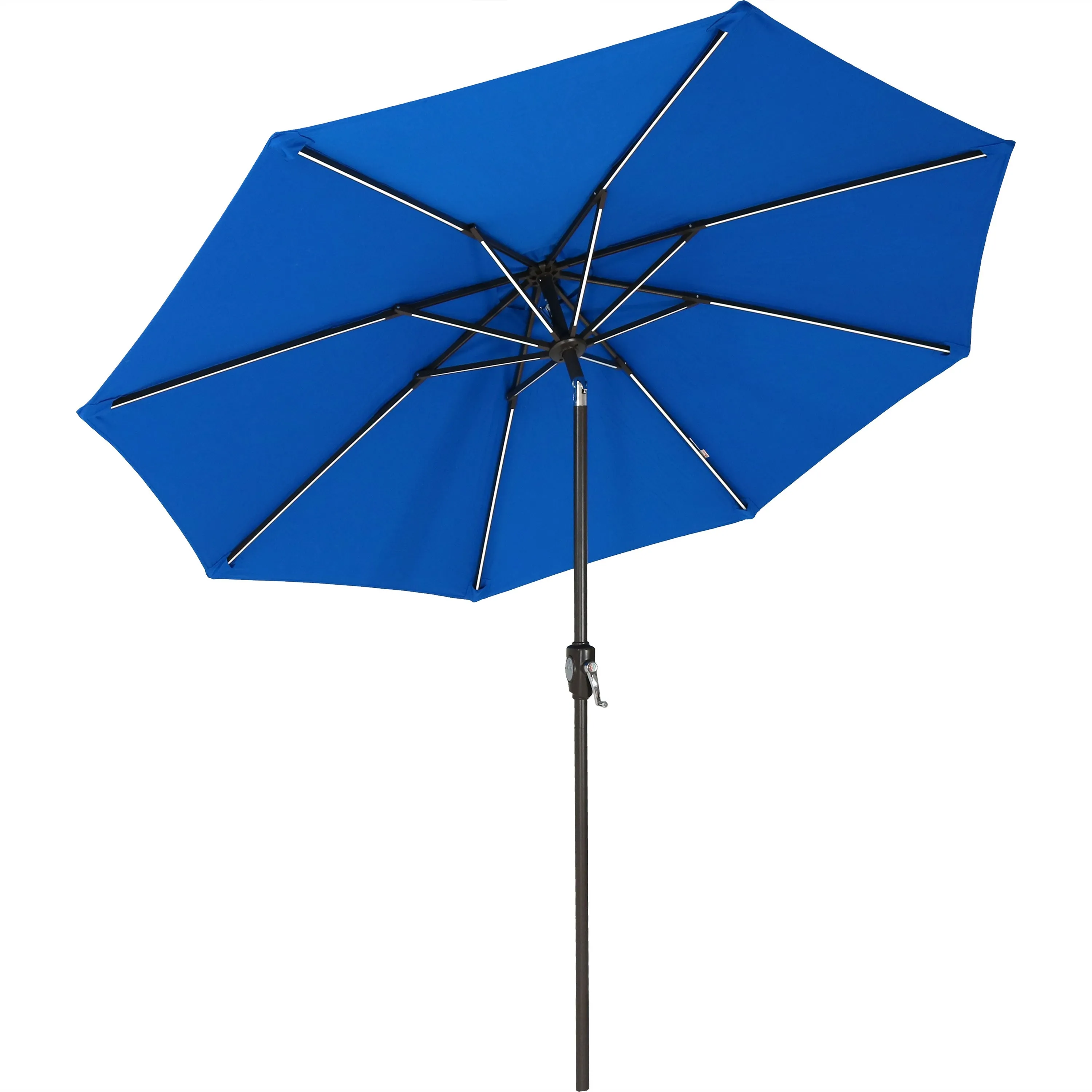 Sunnydaze 9' Solar Sunbrella Umbrella with Push-Button Tilt and Crank