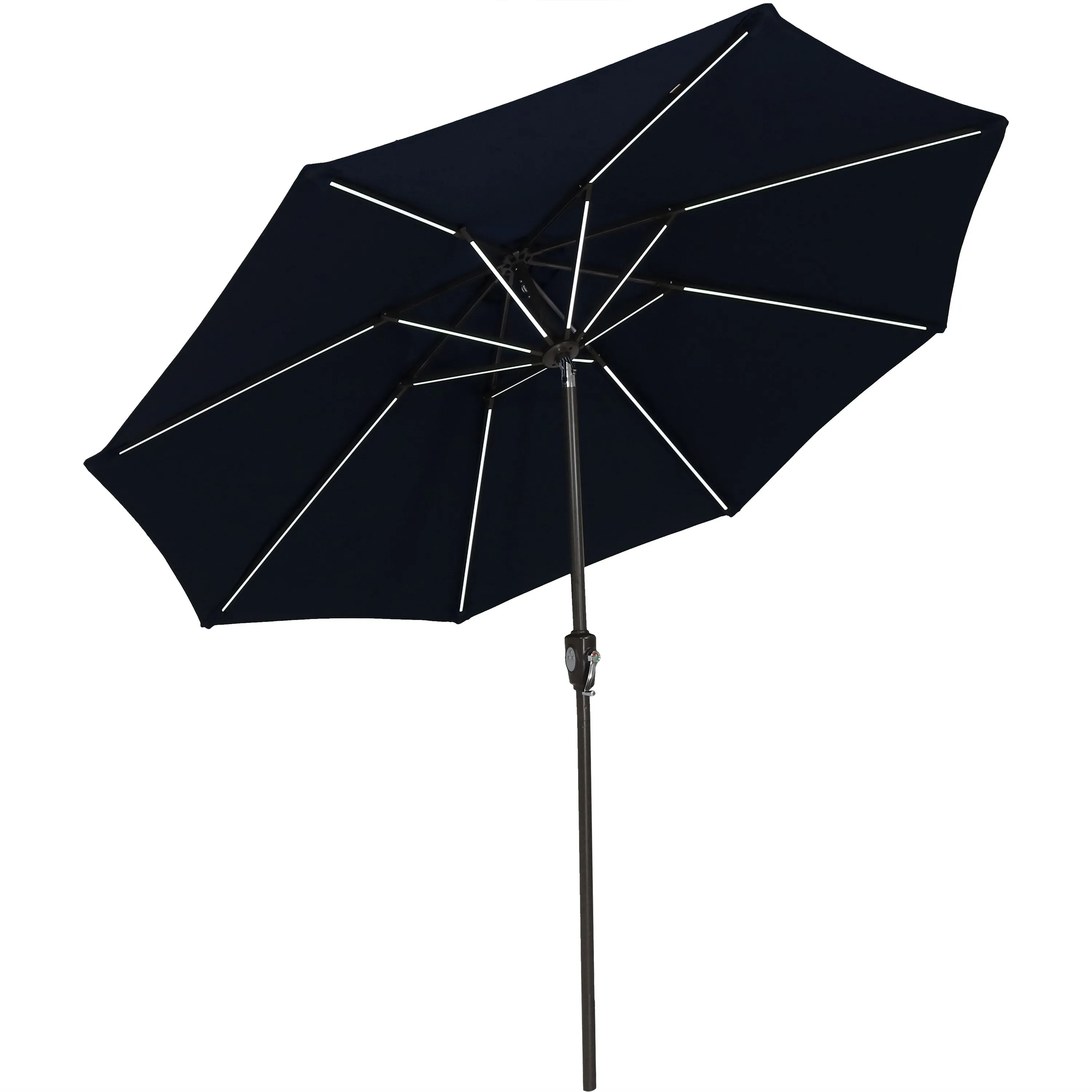 Sunnydaze 9' Solar Sunbrella Umbrella with Push-Button Tilt and Crank