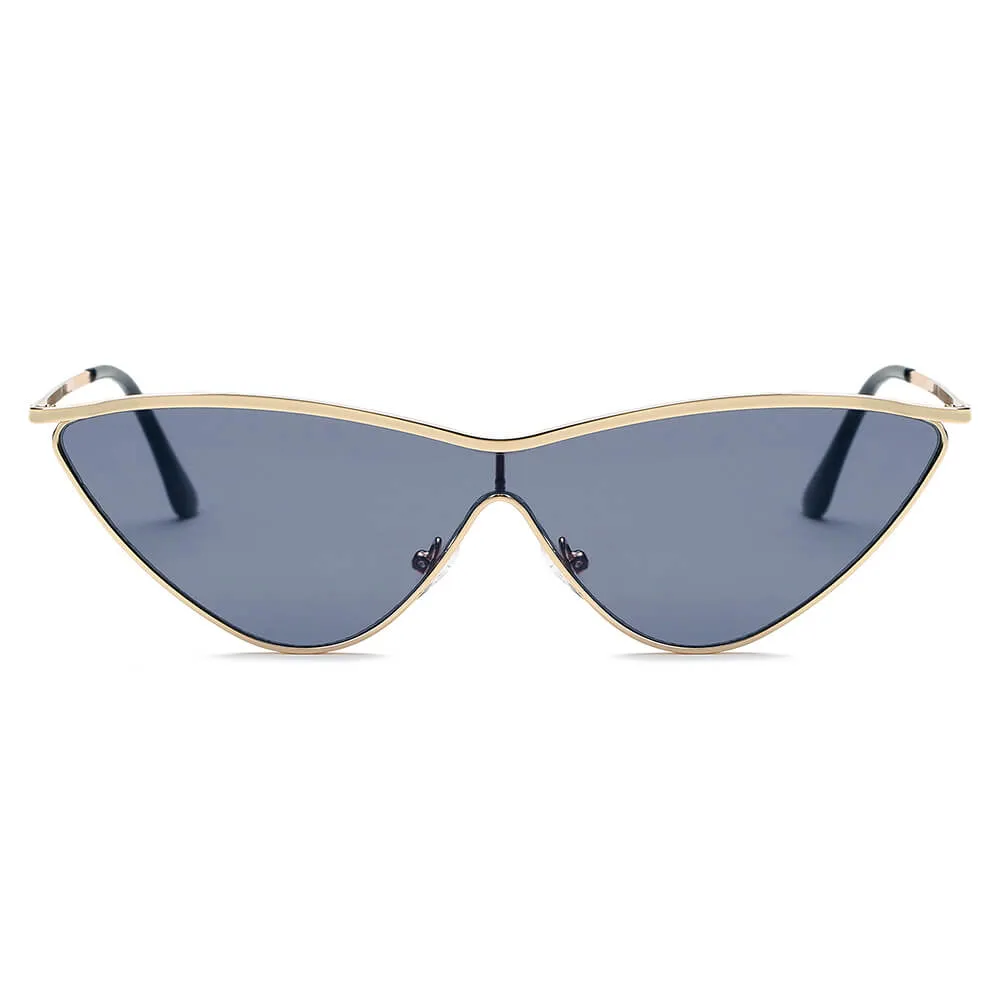 SUSTYA -  Women Fashion Tinted Cat Eye Sunglasses