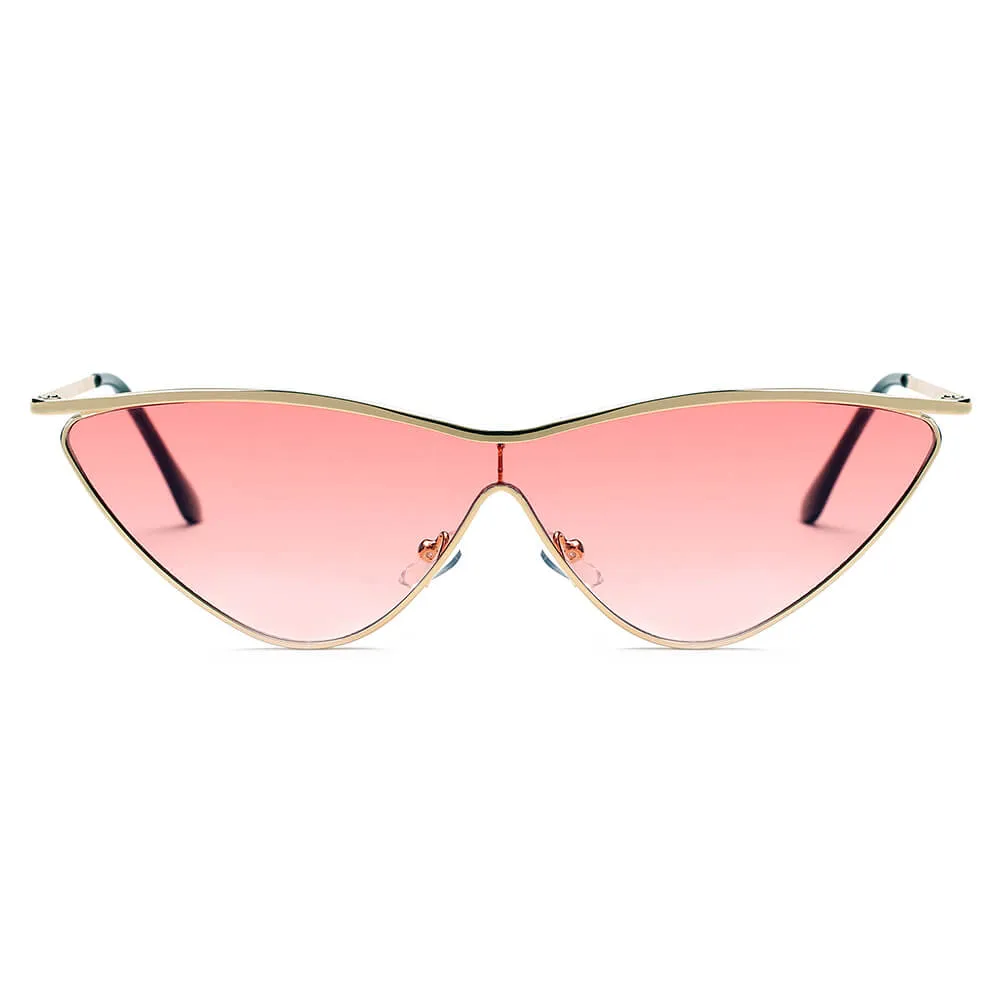 SUSTYA -  Women Fashion Tinted Cat Eye Sunglasses