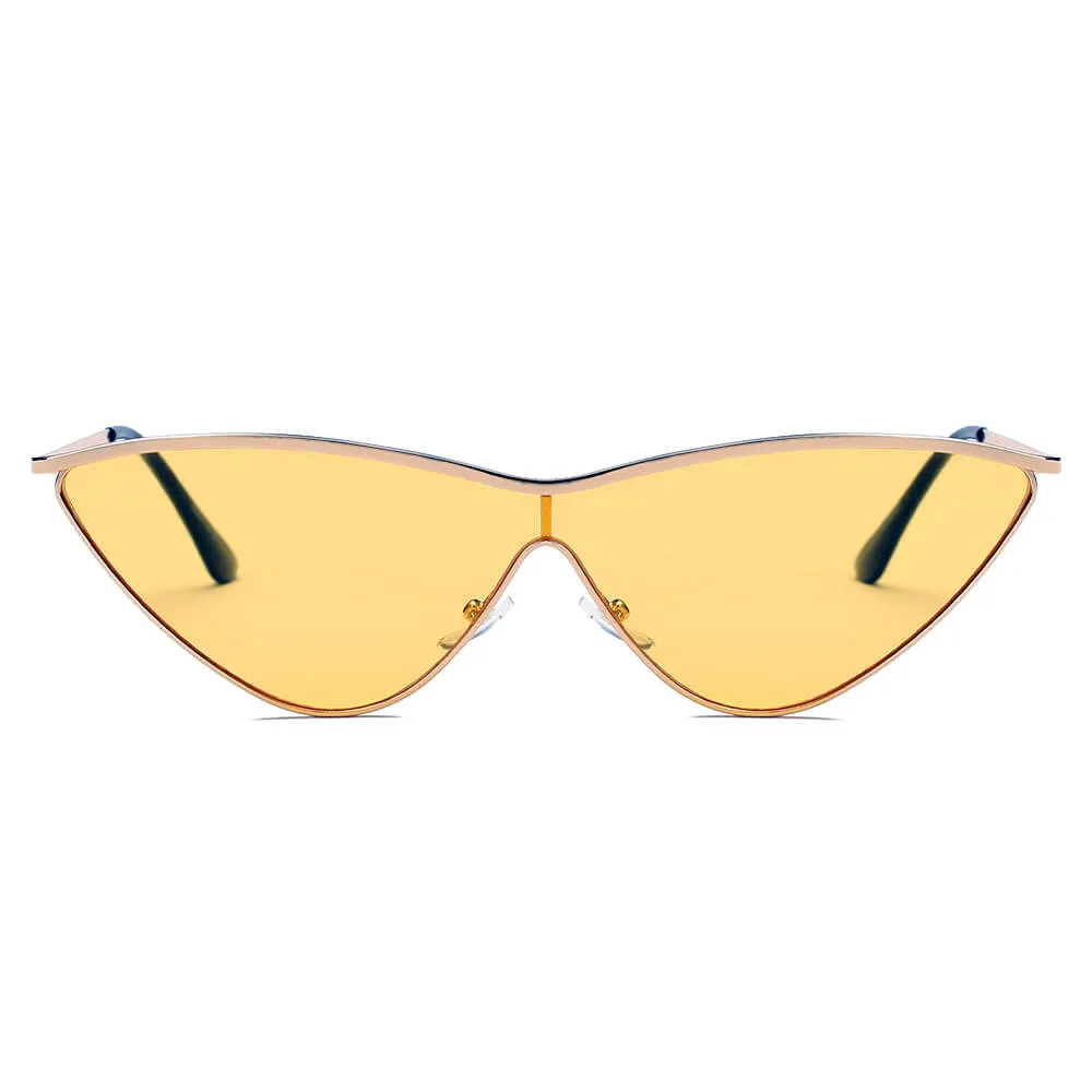 SUSTYA -  Women Fashion Tinted Cat Eye Sunglasses