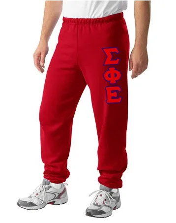 Sweatpants with Sewn-On Letters