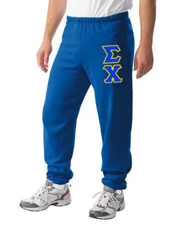 Sweatpants with Sewn-On Letters