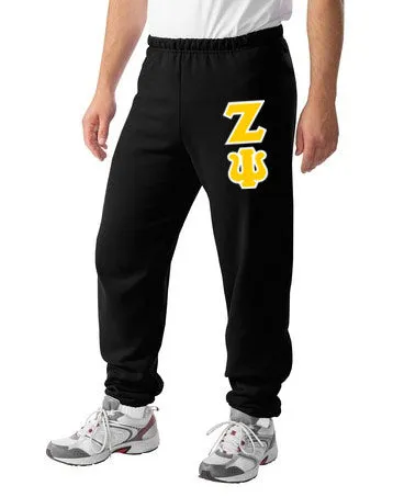 Sweatpants with Sewn-On Letters