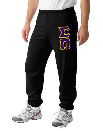 Sweatpants with Sewn-On Letters