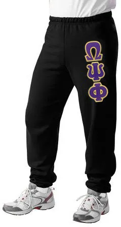 Sweatpants with Sewn-On Letters