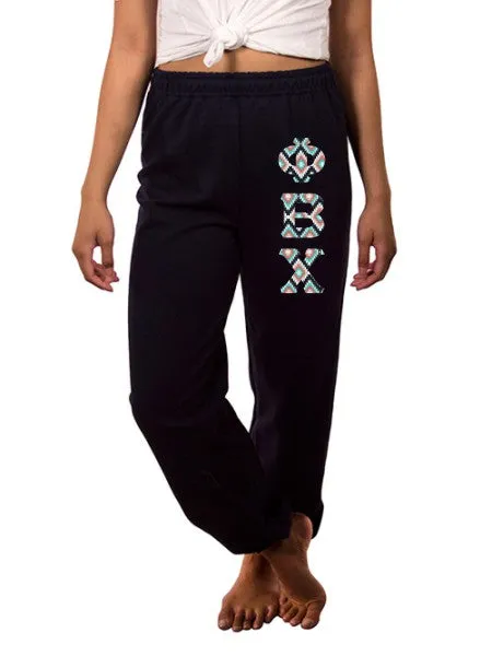 Sweatpants with Sewn-On Letters