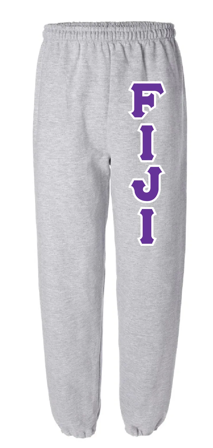 Sweatpants with Sewn-On Letters