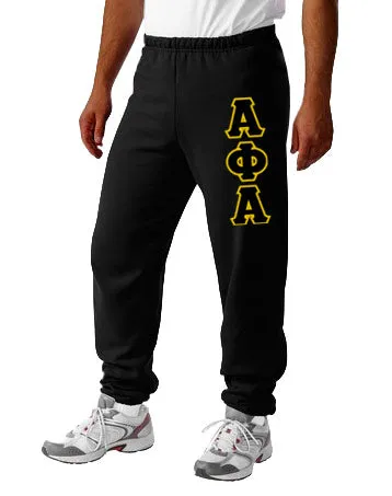 Sweatpants with Sewn-On Letters