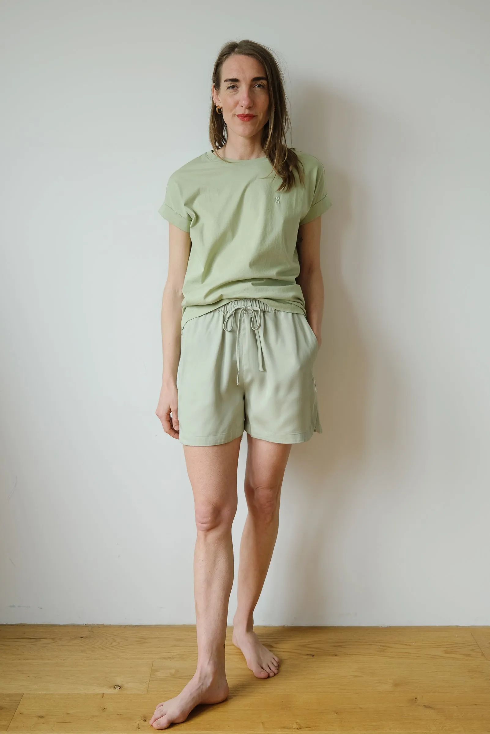 t-shirt - idaara - light matcha