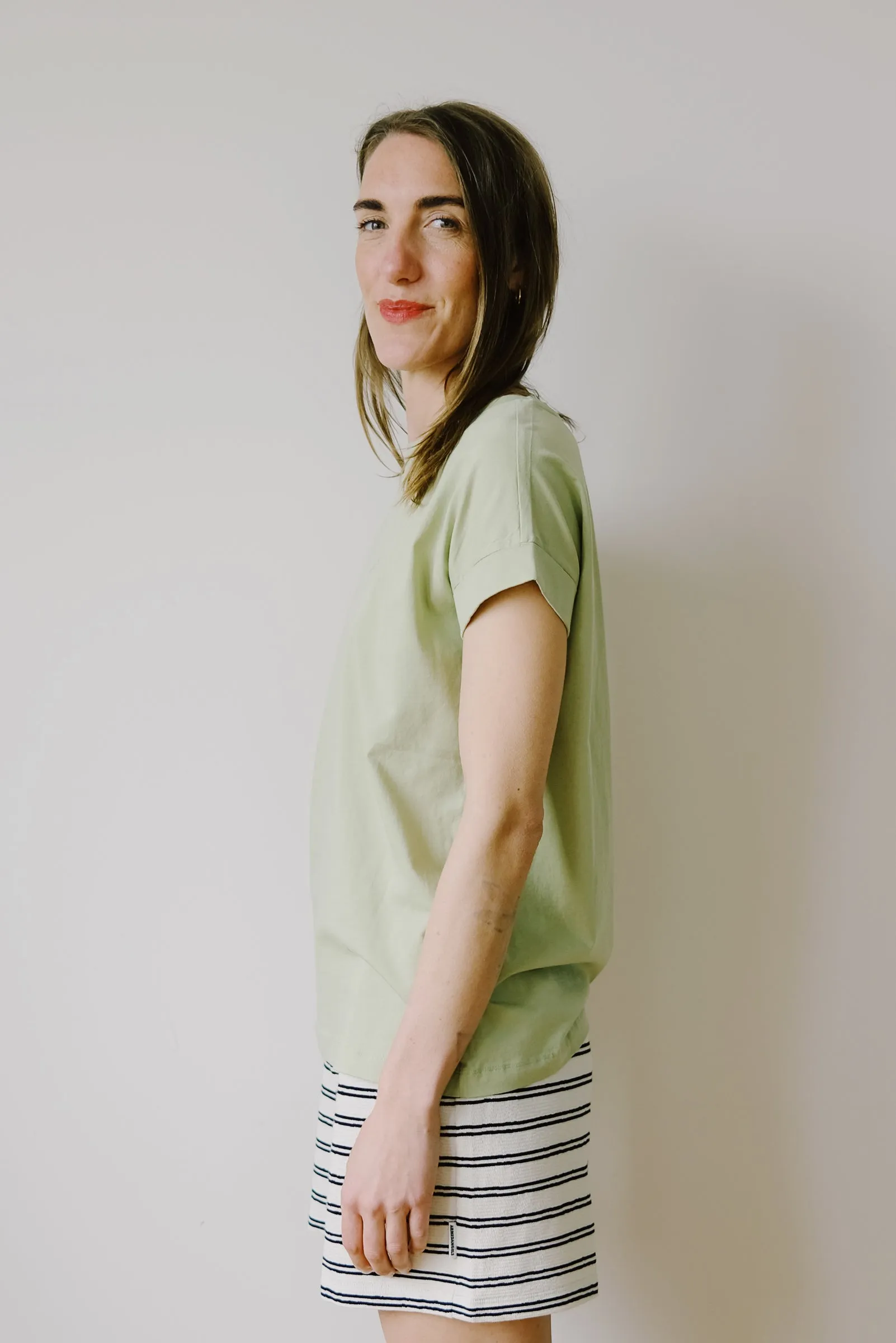 t-shirt - idaara - light matcha