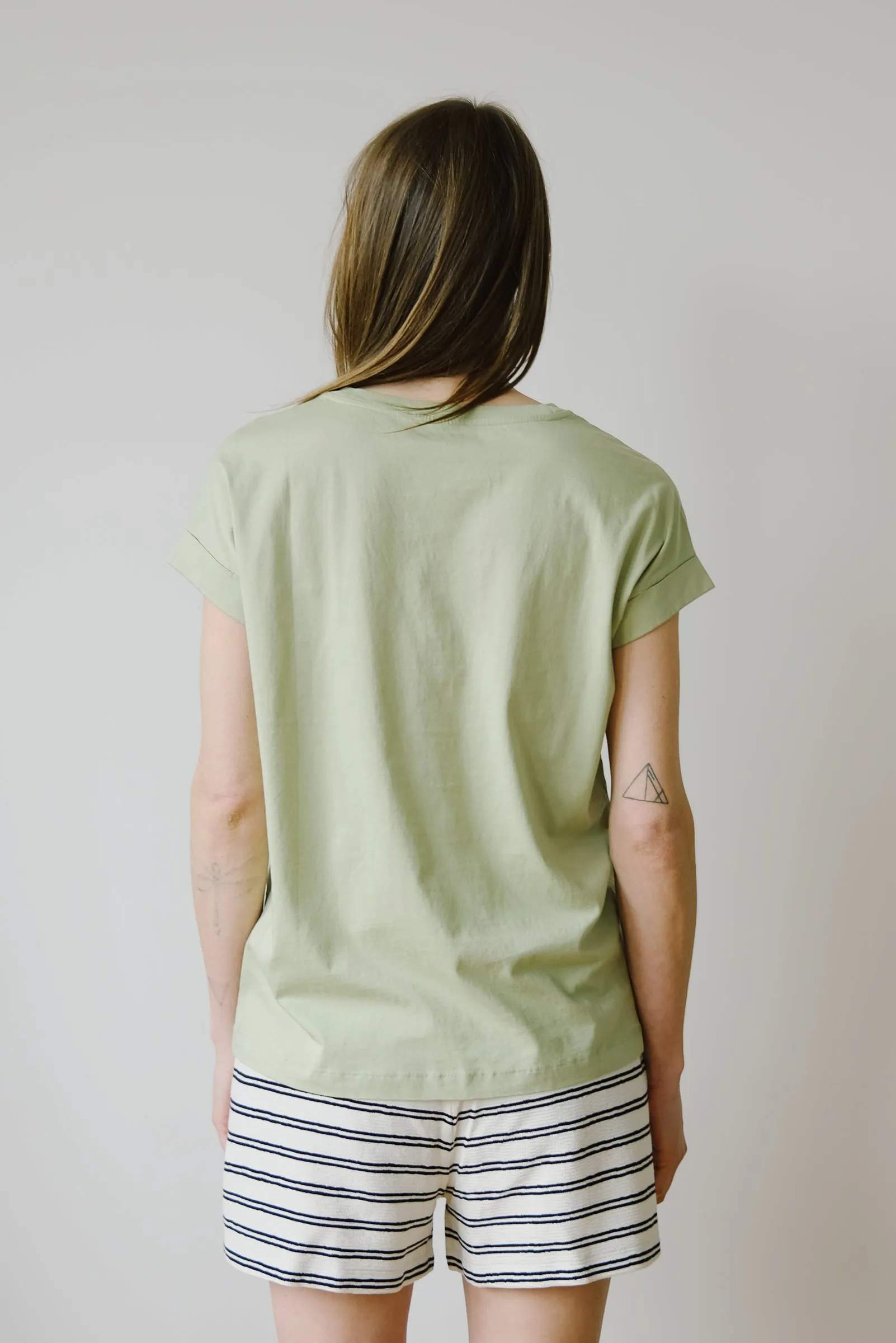 t-shirt - idaara - light matcha