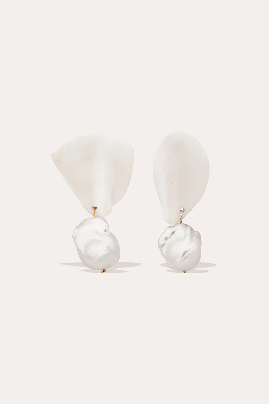 Table Talk - Ceramic and Pearl Earrings