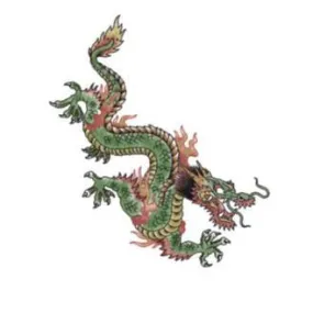 Tattooed Now! Green Oriental Dragon