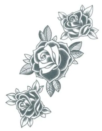 Tattooed Now! Three Black Roses