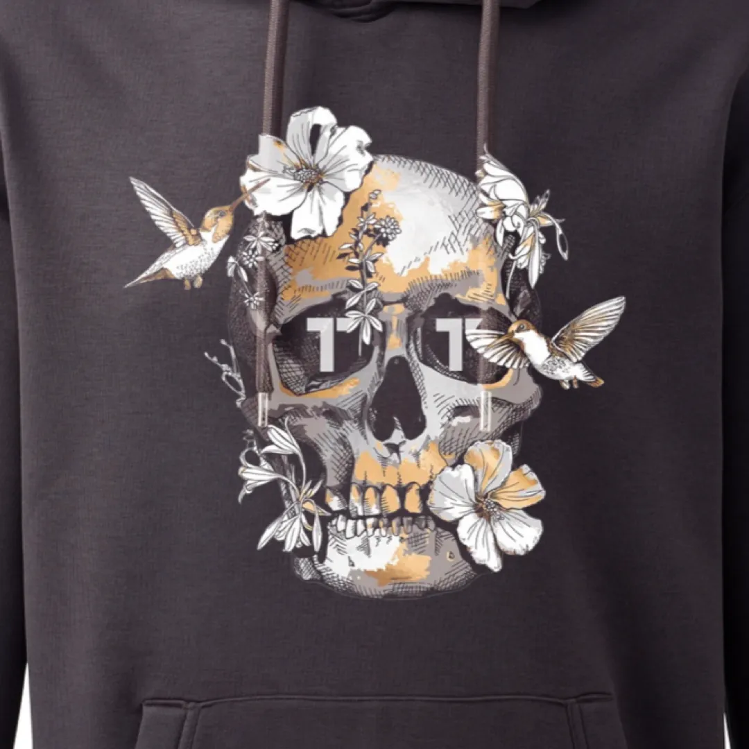 Tenacious 'Bird Skull' Charcoal Hoody