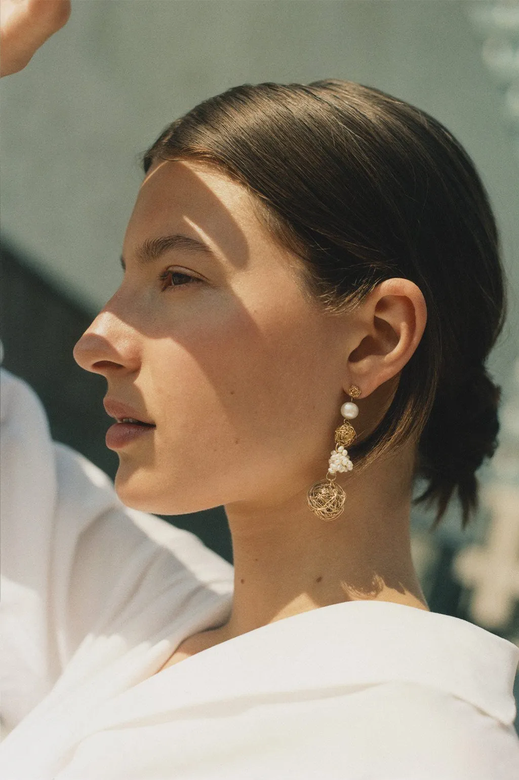 The Key To All Mythologies - Pearl and Gold Vermeil Earrings