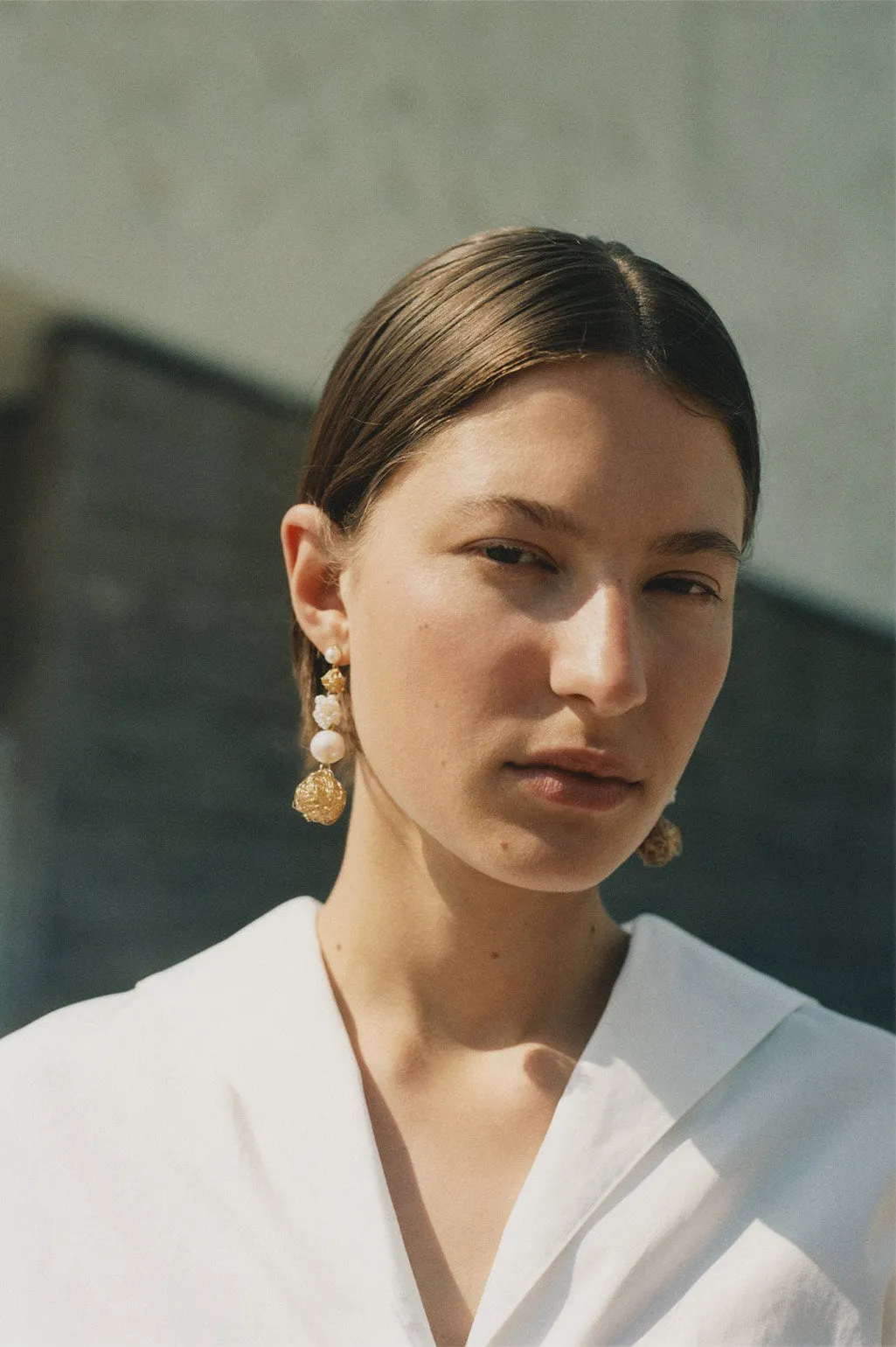 The Key To All Mythologies - Pearl and Gold Vermeil Earrings