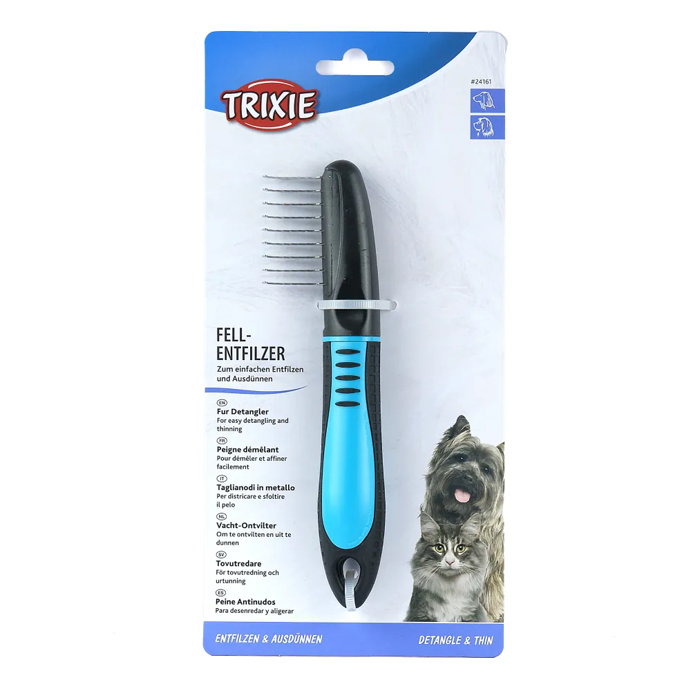 Trixie Fur Detangler With Curved Teeth Brush for Dogs and Cats