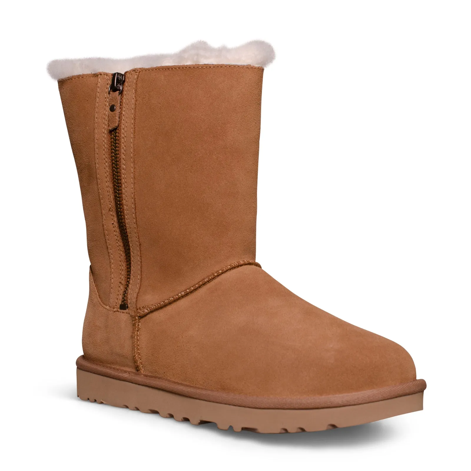 UGG Classic Short Double Zip Chestnut Boots - Women's