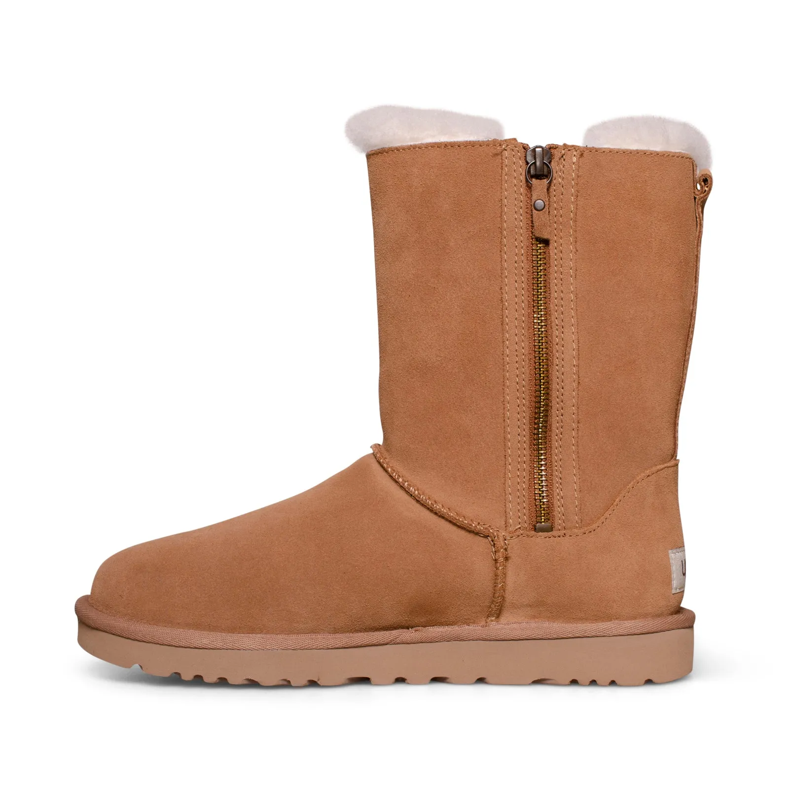 UGG Classic Short Double Zip Chestnut Boots - Women's