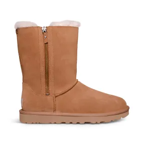 UGG Classic Short Double Zip Chestnut Boots - Women's