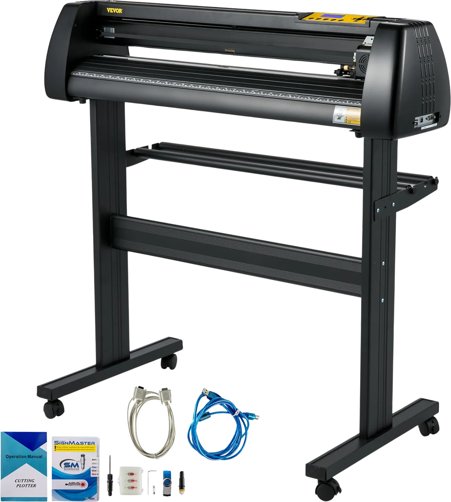 Vevor Vinyl Cutter Machine 34" Plotter LCD Display Adjustable Force and Speed 3 Blades New