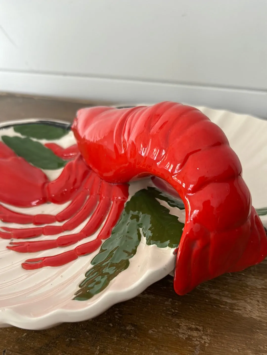 Vintage Ceramic Lobster Divided Dish