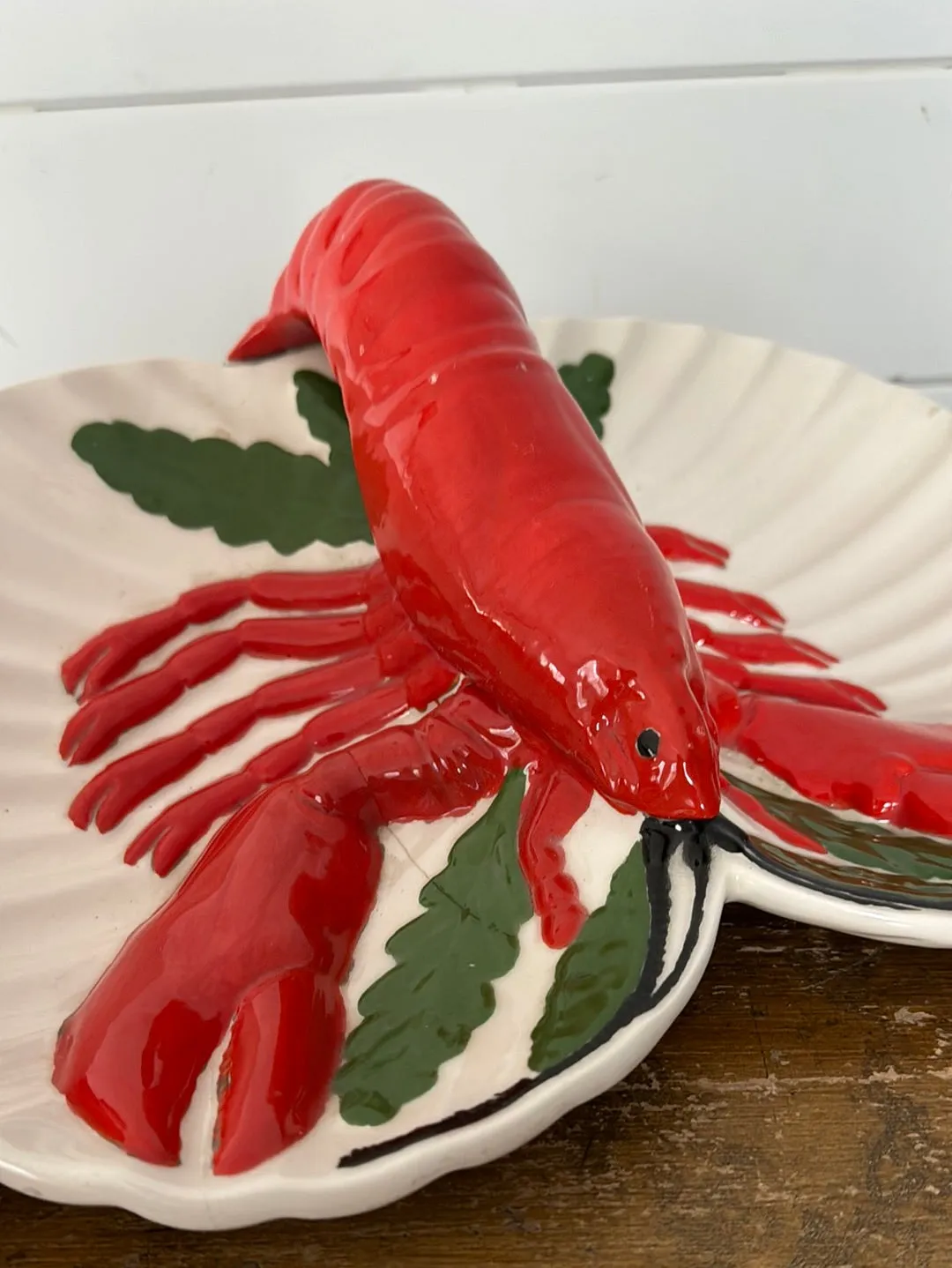 Vintage Ceramic Lobster Divided Dish