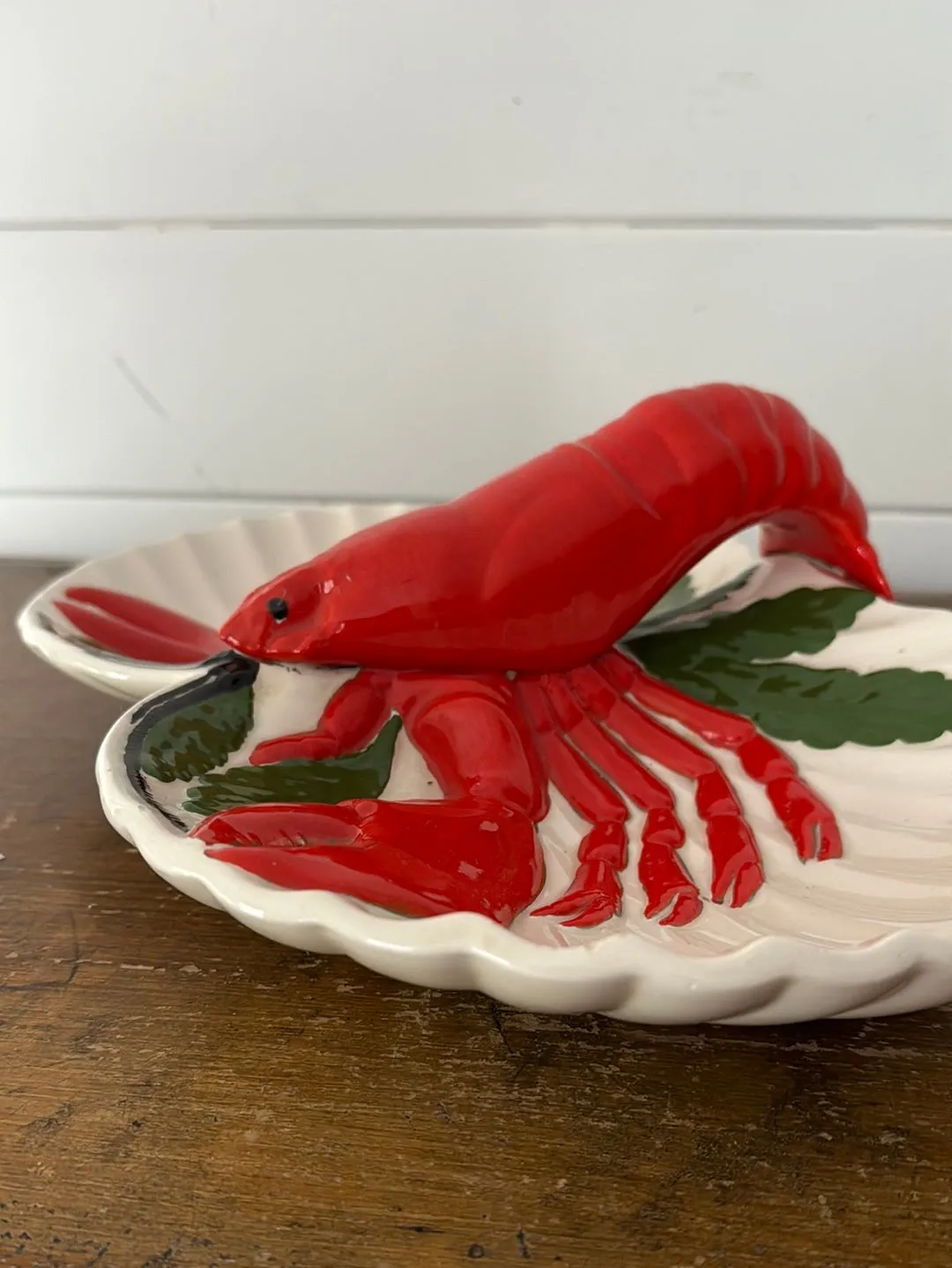 Vintage Ceramic Lobster Divided Dish