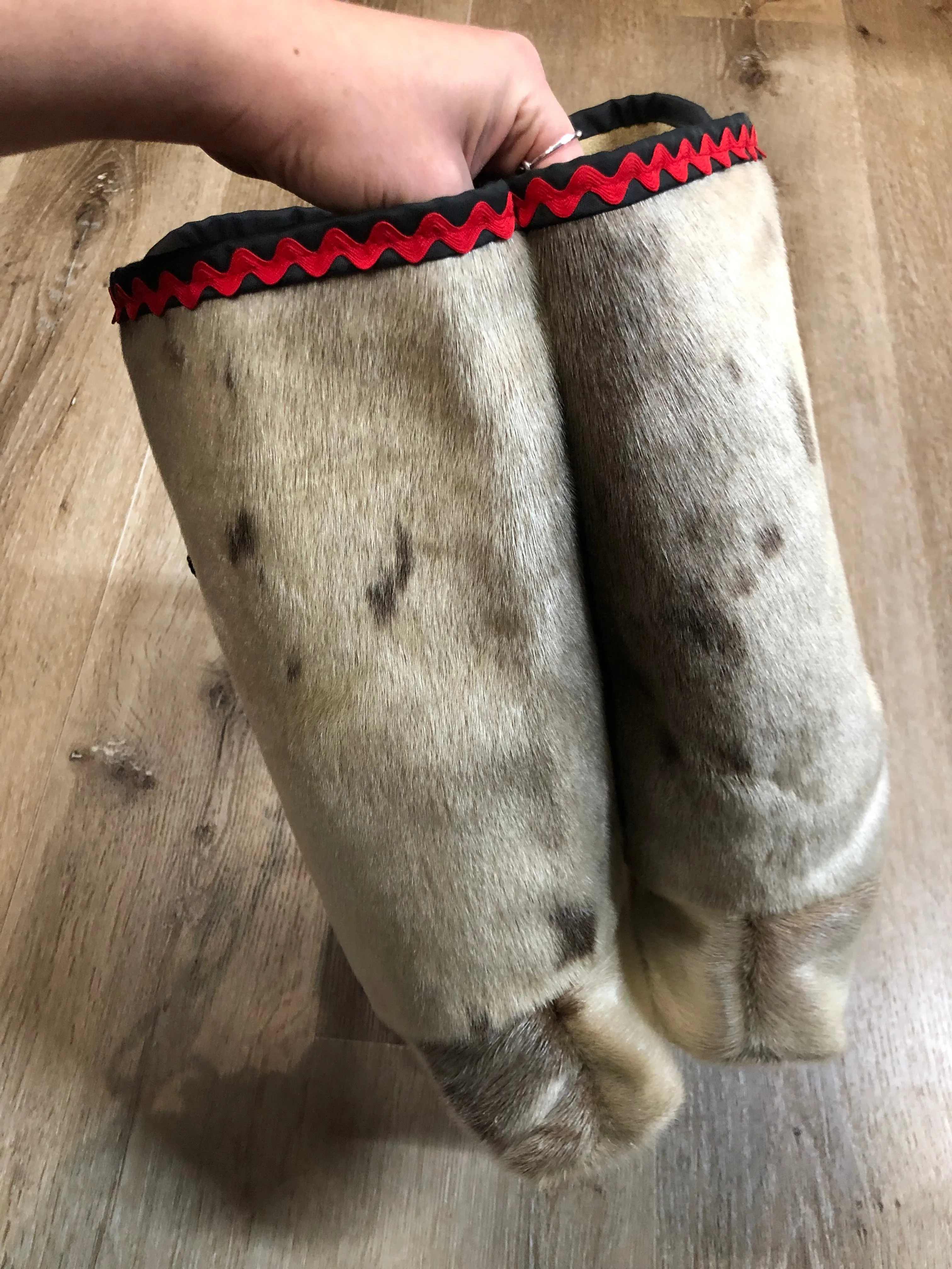 Vintage Indigenous Made Fur Mukluks, Hand-made in Canada