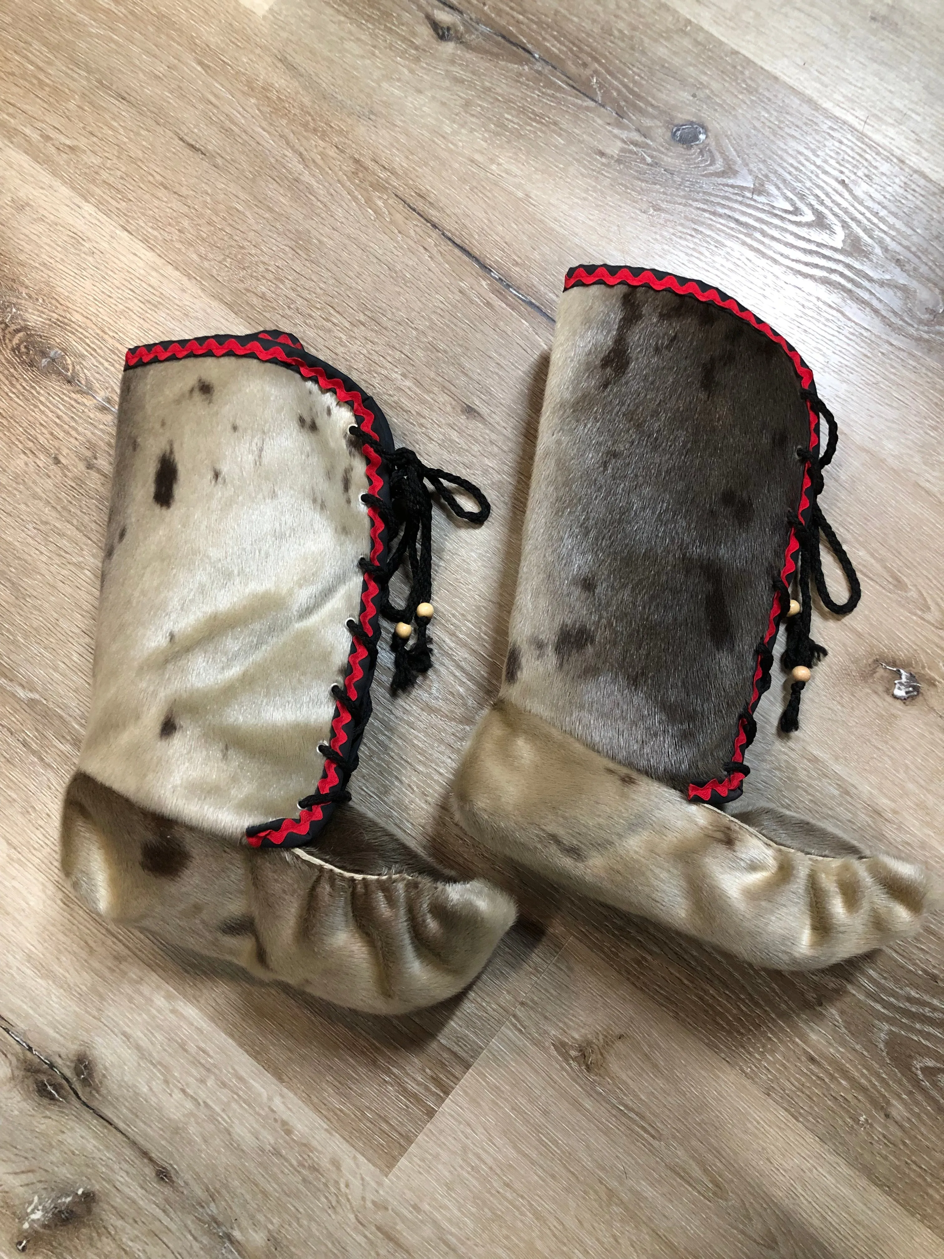 Vintage Indigenous Made Fur Mukluks, Hand-made in Canada