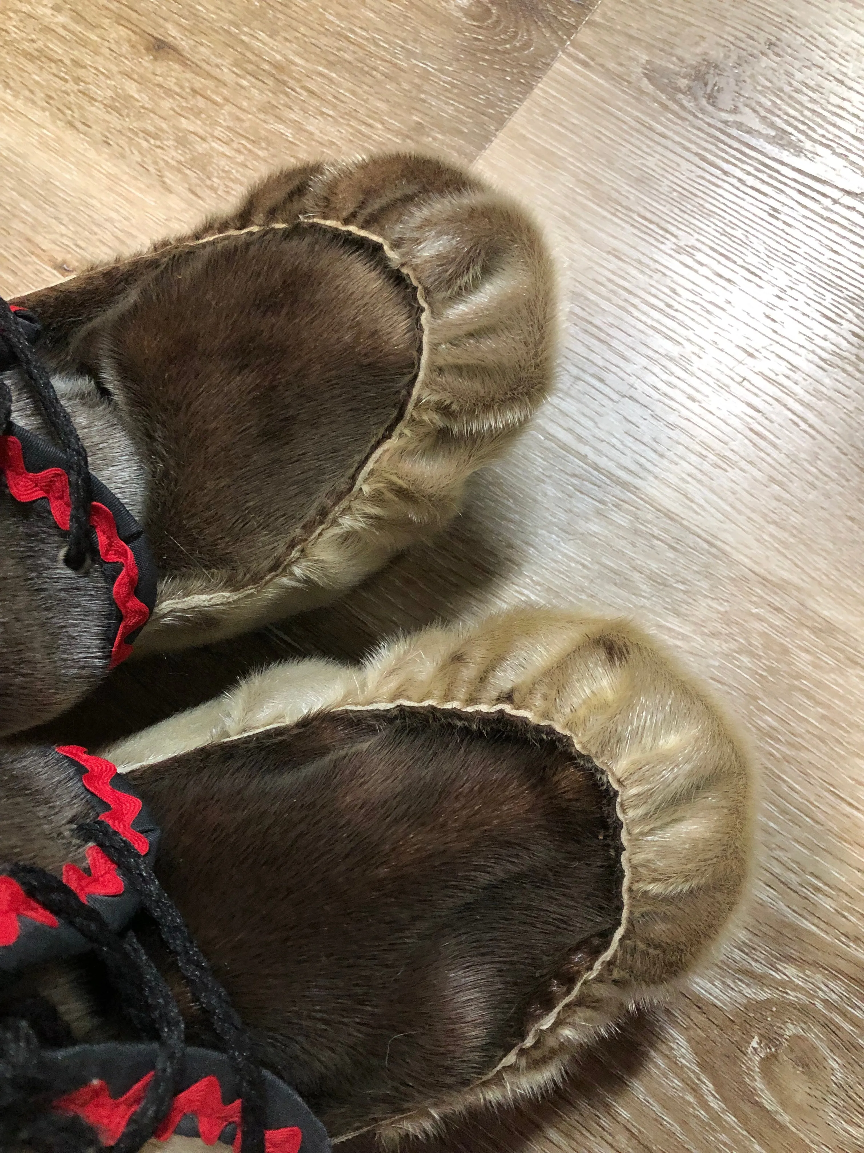 Vintage Indigenous Made Fur Mukluks, Hand-made in Canada