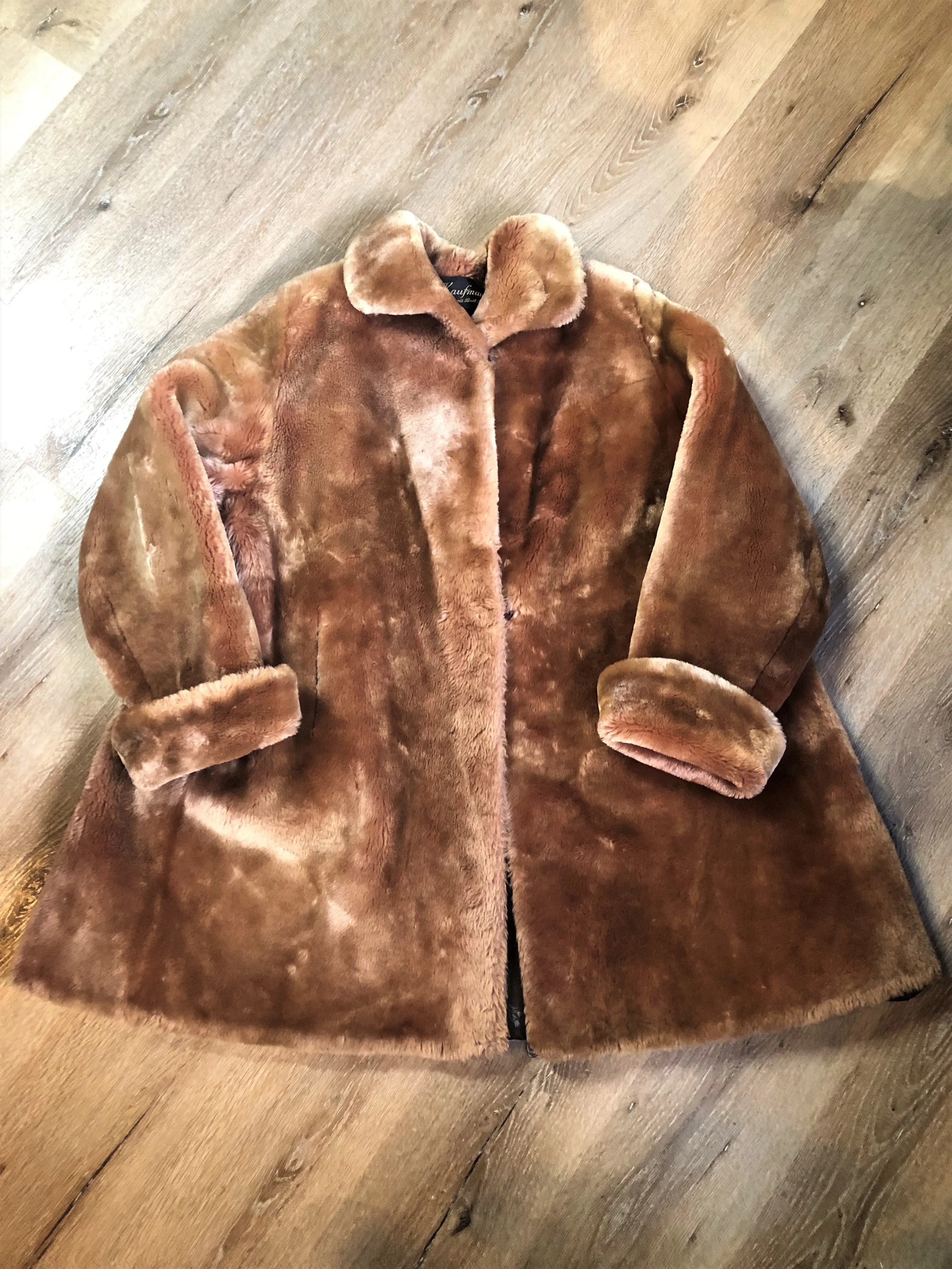 Vintage N. Kaufman Blush/ Blonde Fur Coat