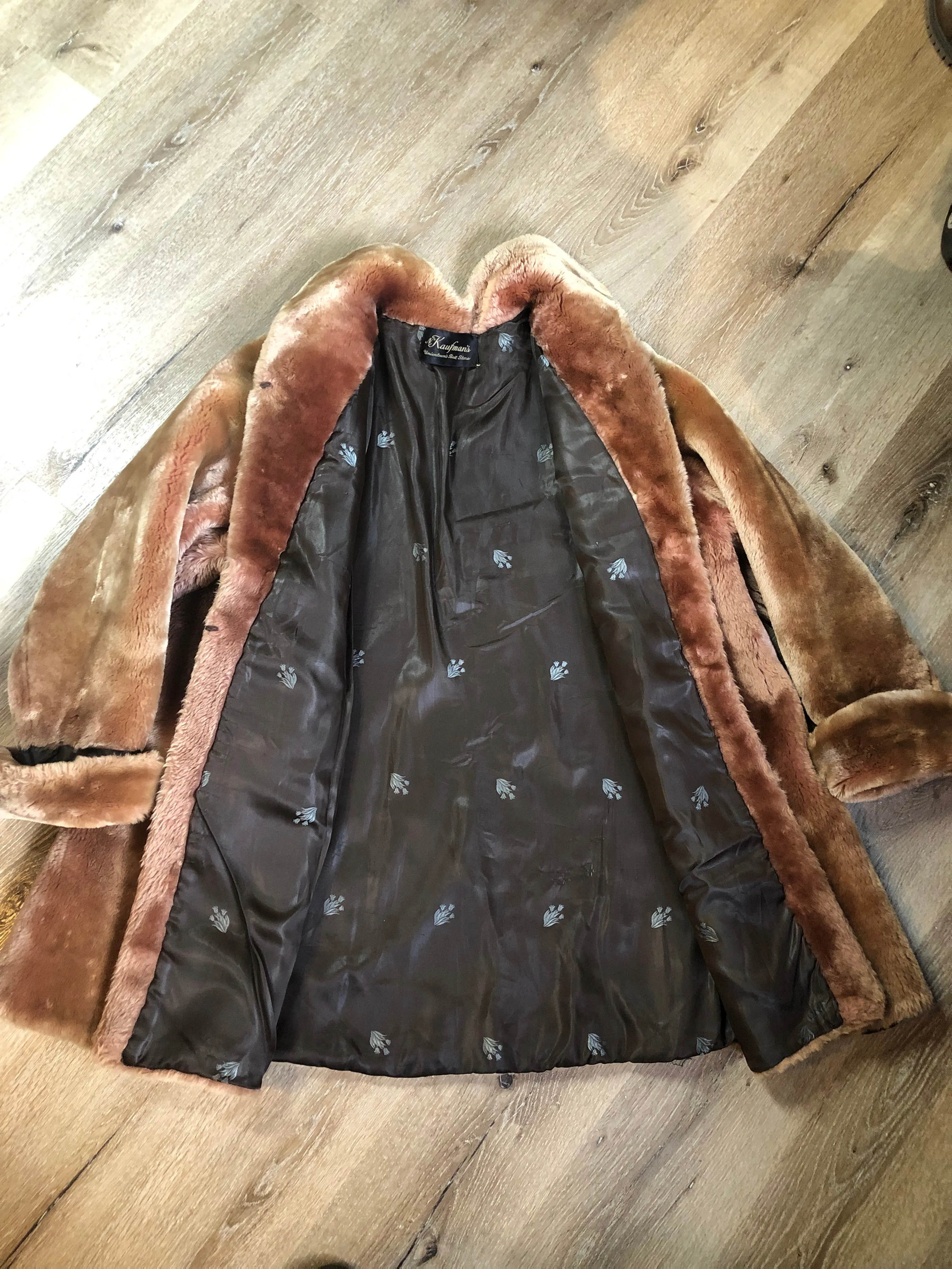 Vintage N. Kaufman Blush/ Blonde Fur Coat