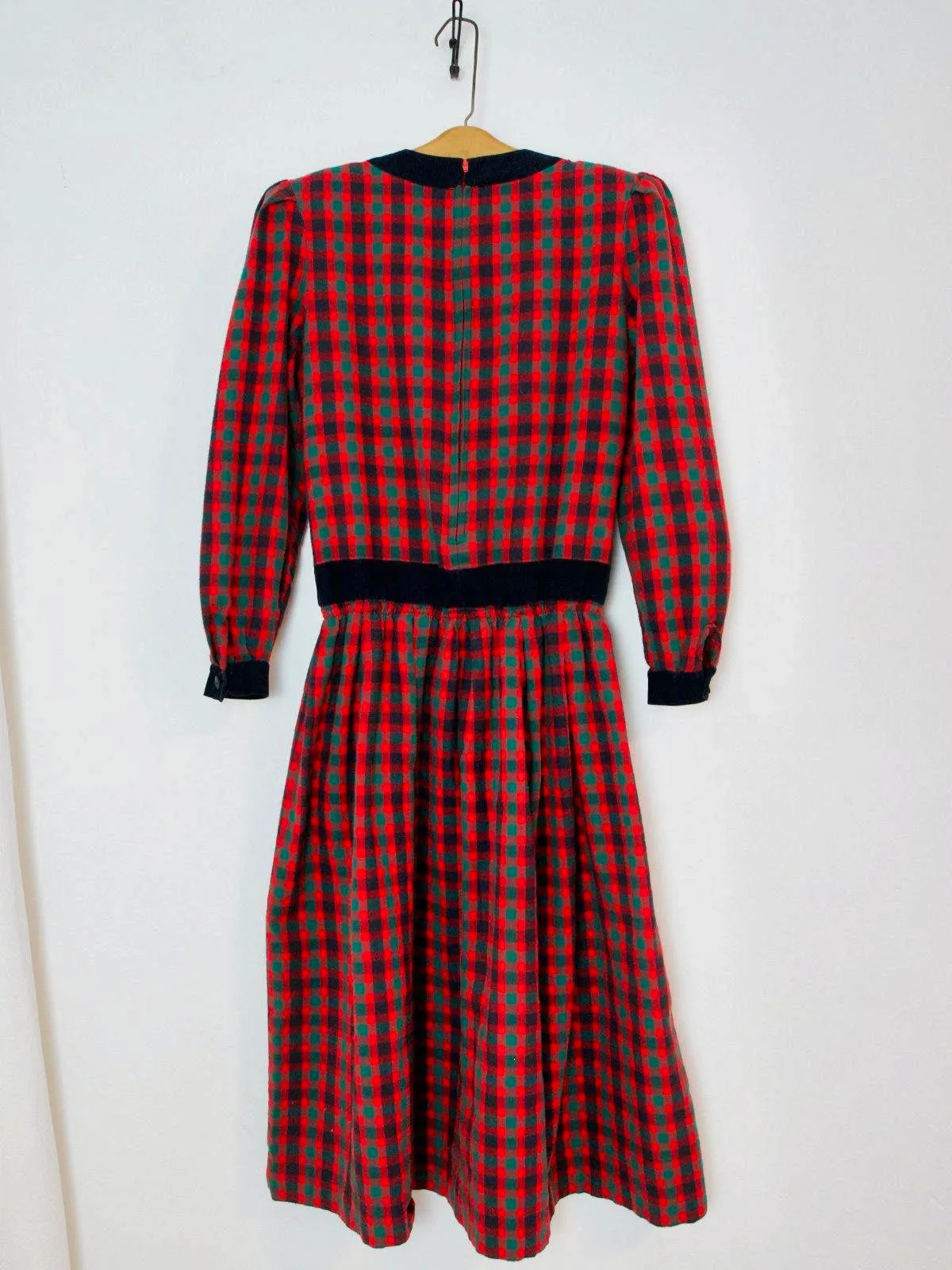 Vintage Red Plaid Flannel Dress