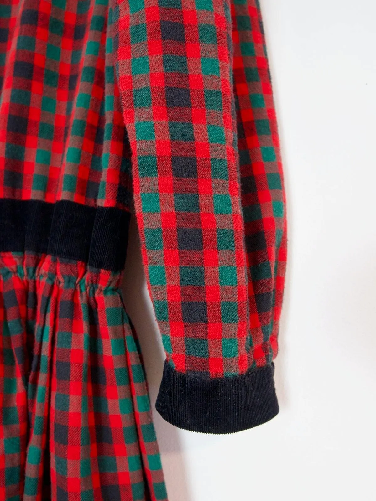 Vintage Red Plaid Flannel Dress