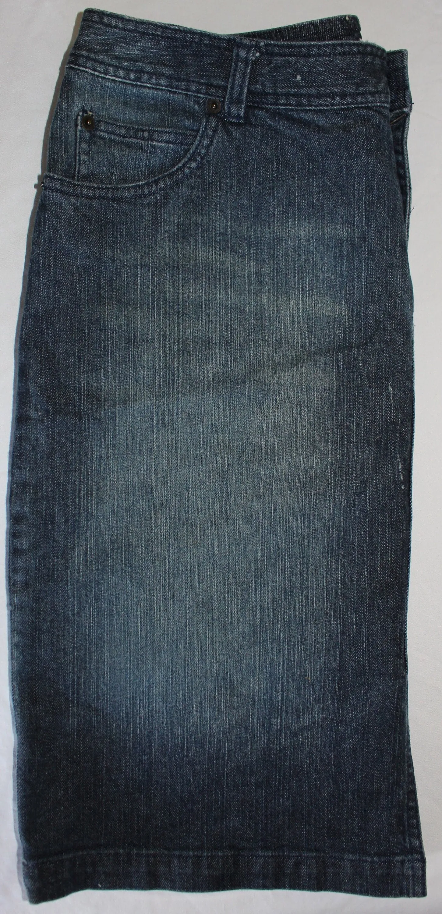 Vintage St Johns Bay Blue Jeans Skirt Knee Length Size 14