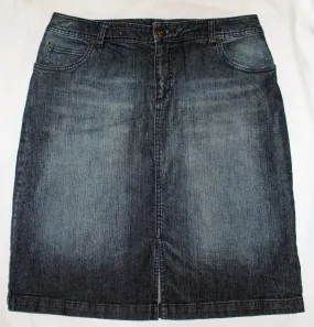 Vintage St Johns Bay Blue Jeans Skirt Knee Length Size 14